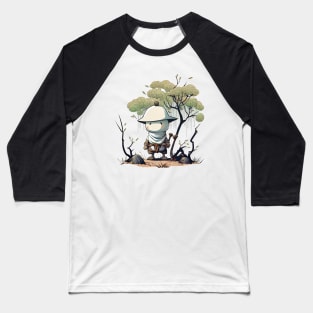 Funny Wandering Ronin through the forest Baseball T-Shirt